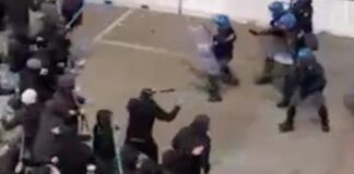 Un arresto e tre denunce Contusi alcuni poliziotti