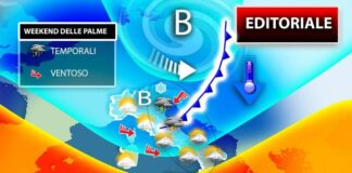 Vento e temporali in weekend delle Palme,poi caldo primavera