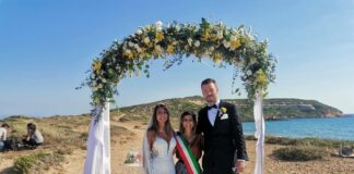 Cabras, il primo matrimonio civile a pochi passi dalle rovine di Tharros